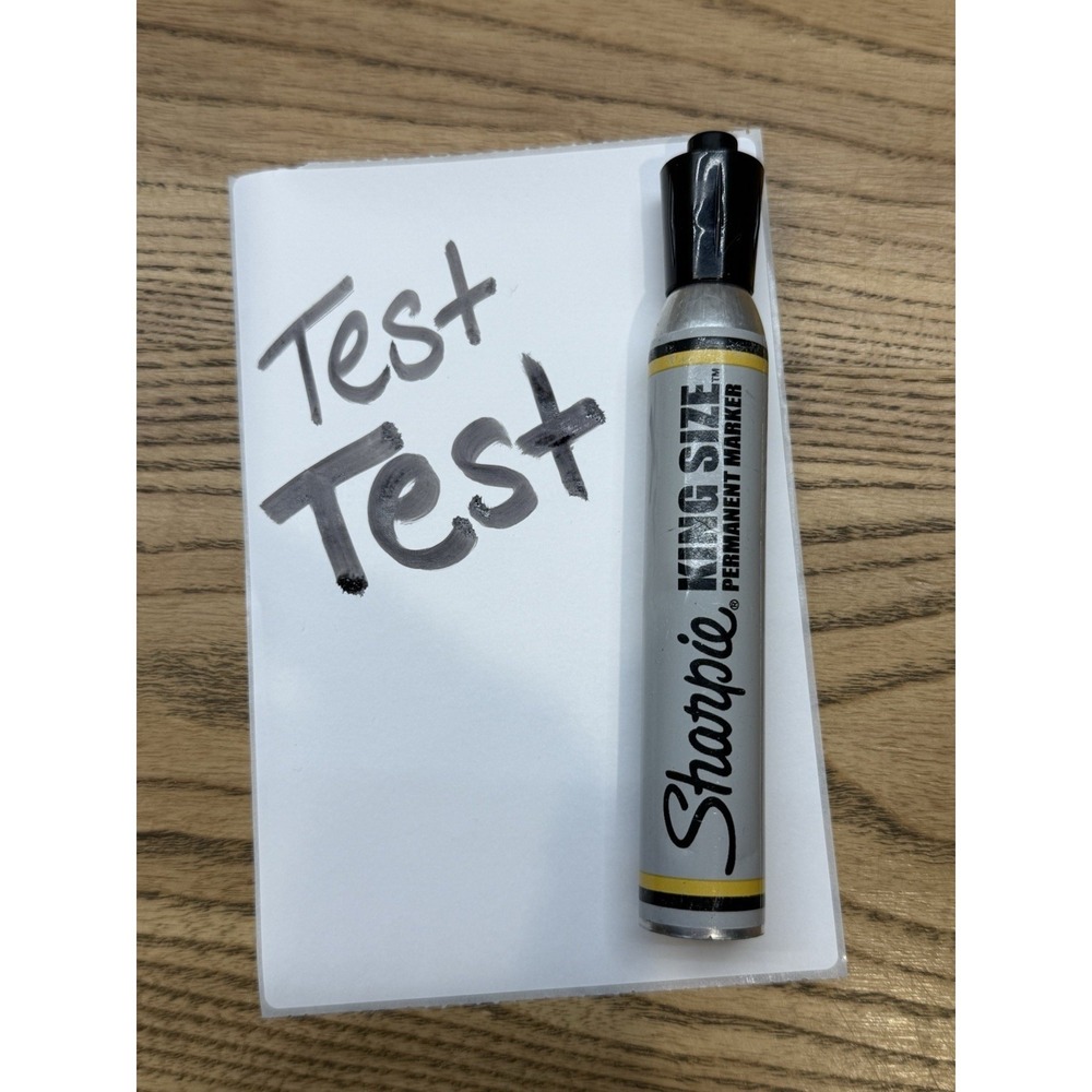Vintage Sharpie Sanford King Size Permanent Marker Black STRONG Smell Chisel Tip